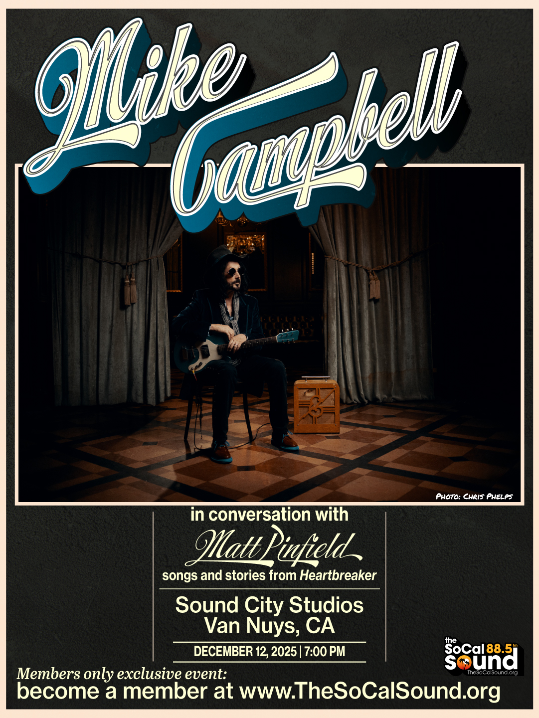 Member Exclusive: Mike Campbell with Matt Pinfield Q&A at Sound City Studios on Friday, December 12