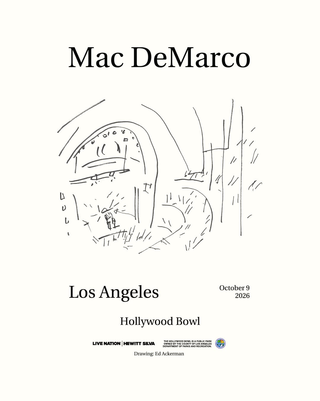 Mac Demarco at the Hollywood Bowl on October 9