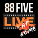 88FIVELIVE FROM HOME Logo canvas black CROPPED